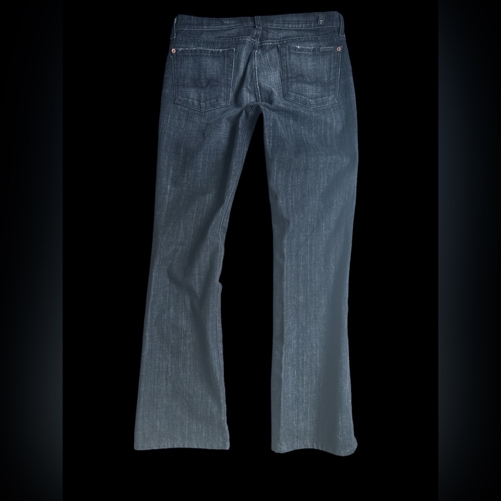 Vintage BLACK 7 for all mankind boot cut low rise denim jeans 30 x 32 Jeans
